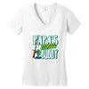 papa's little fishin buddy Women's V-Neck T-Shirt