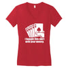 bought this shirt with your money poker Women's V-Neck T-Shirt