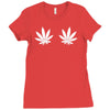 weed leaf Ladies Fitted T-Shirt