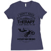 I Don't Need Therapy Just to Go Mountain Biking Ladies Fitted T-Shirt