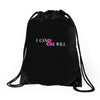 i can &amp; i will Drawstring Bags