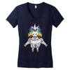 Gym Unicorn Women's V-Neck T-Shirt