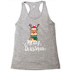 merry cristmas reindeer Racerback Tank