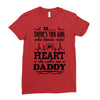 There's This Girl Who Stole My Heart She Calls Me Daddy Ladies Fitted T-Shirt