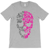 two coloured patterned skull   mens funny T-Shirt