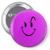 evil acid house smiley smily face mens t shirt Pin-back button