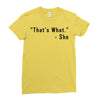that's what she said quote Ladies Fitted T-Shirt