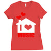 i love house music Ladies Fitted T-Shirt