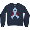 stomach cancer ribbon and rose Crewneck Sweatshirt
