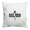 eat bbq drink beer Throw Pillow