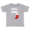 well hung endowed christmas stocking funny Toddler T-shirt
