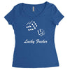 lucky fuers dice Women's Triblend Scoop T-shirt