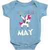 UNICORN ARE BORN IN MAY Baby Bodysuit