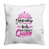 Celebrating With the 4th Birthday Queen Throw Pillow