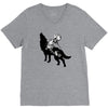 Wolf And Human V-Neck Tee