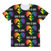 Love is Love Heart All Over Women's T-shirt
