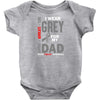 I Wear Grey For My Dad (Brain Cancer Awareness) Baby Onesie