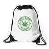 don't worry be happy Drawstring Bags