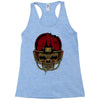 american football skull Racerback Tank
