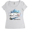 Just Play It Fortnite Women's Triblend Scoop T-shirt