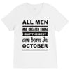 all men are created equal october V-Neck Tee