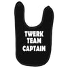 twerk team captain   funny Baby Bibs