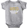 I Wear Gold For My Hero In Haven Baby Bodysuit