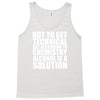 alcohol is a solution funny t shirt geek science alcohol shirt party b Tank Top