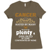 CancerHated By Many Wanted By Plenty Disliked By Some Confronted By No Ladies Fitted T-Shirt