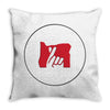 please red Throw Pillow