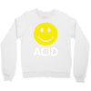 acid house smiley face 90's rave club hardcore party Crewneck Sweatshirt