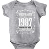 vintage made in 1987 perfectly aged a living legend Baby Bodysuit