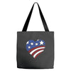 disstressed america flag heart Tote Bags