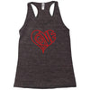 love heart outline valentine's day Racerback Tank
