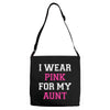 i wear pink for my aunt breast cancer Adjustable Strap Totes