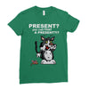anxious cat Ladies Fitted T-Shirt