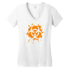 biohazard splat Women's V-Neck T-Shirt