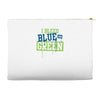 i bleed blue and green Accessory Pouches