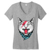 cat rock Women's V-Neck T-Shirt