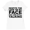 rude slogan Ladies Fitted T-Shirt