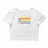 lightsaber rainbow Crop Top