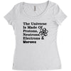 The Universe Is Made Of Protons, Neutrons, Electrons, Morons Women's Triblend Scoop T-shirt