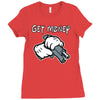 mickey mouse gangster get money Ladies Fitted T-Shirt