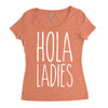 hola ladies   cool hip funny Women's Triblend Scoop T-shirt