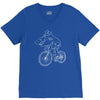 shark riding bicycle bike funny V-Neck Tee