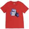 mega flipped off V-Neck Tee