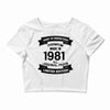 Premium Vintage  1981 Crop Top