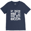 my indian name is runs with beer V-Neck Tee