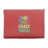 love my crazy dog Accessory Pouches
