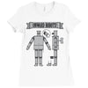 onward robots! &ndash; by chris ware Ladies Fitted T-Shirt